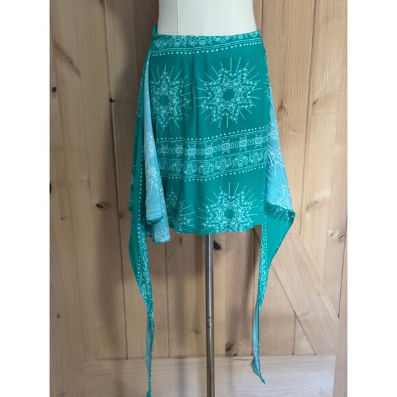 Vici | NWT Boho Kelly Green Short Wrap Skirt | Size Small - Picture 6 of 12